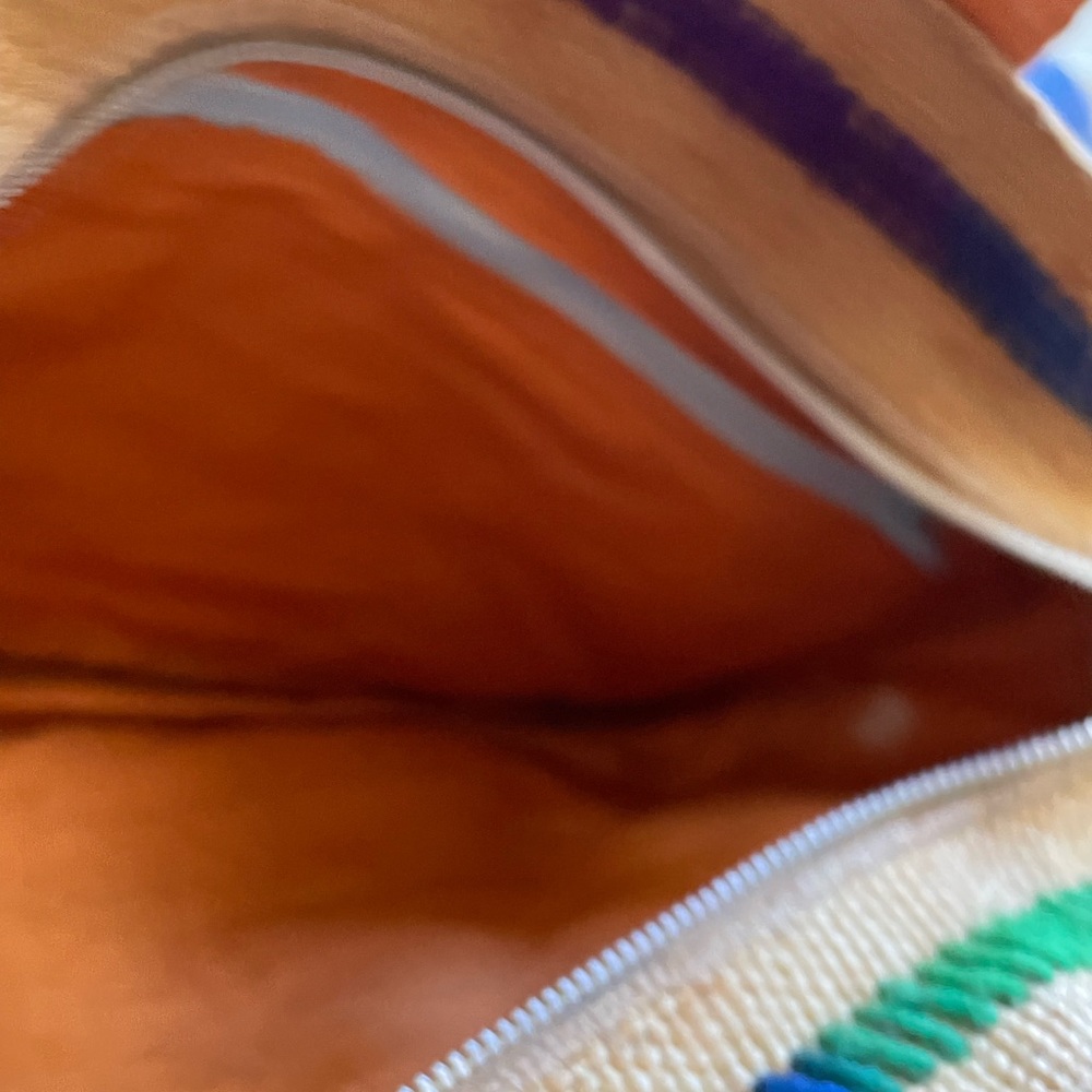 Vintage Colorful Burlap Bag. - Picture 12 of 14